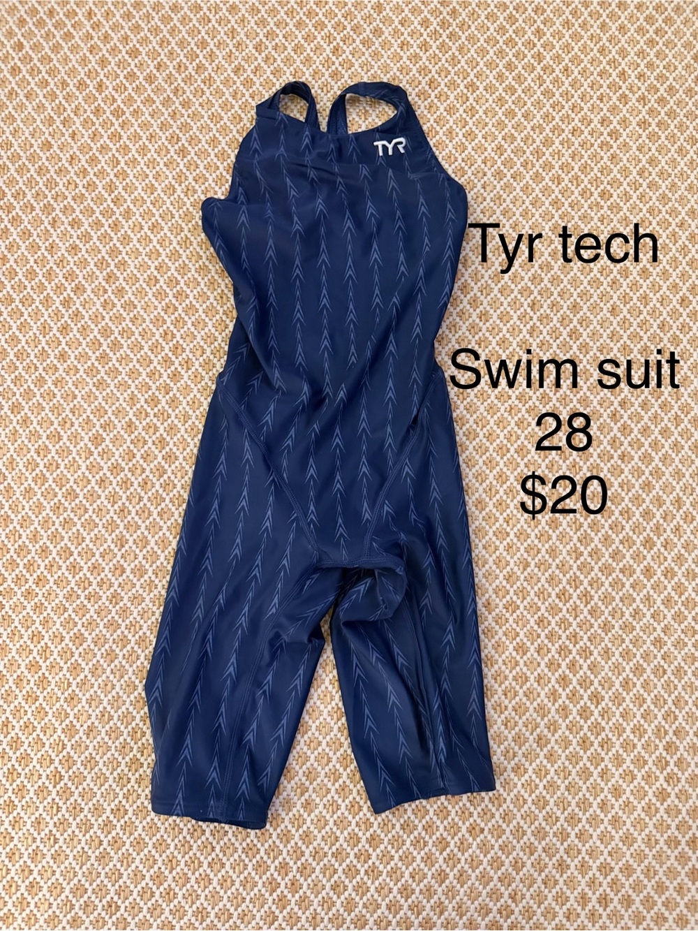 TYR Navy Blue Racing Kneeskin Swimsuit